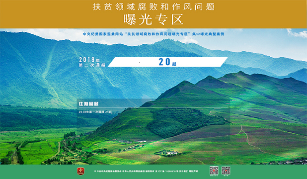 扶贫领域腐败和作风问题曝光专区 集中曝光20起典型案例