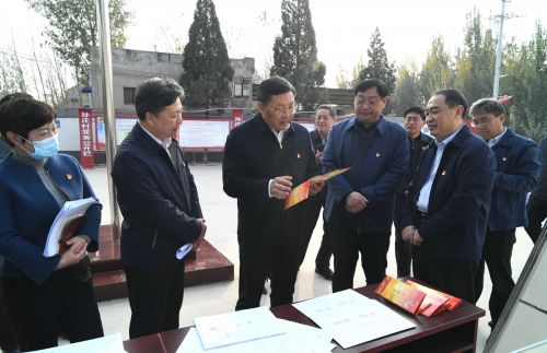 马富国调研村（社区）“两委”换届和脱贫攻坚工作