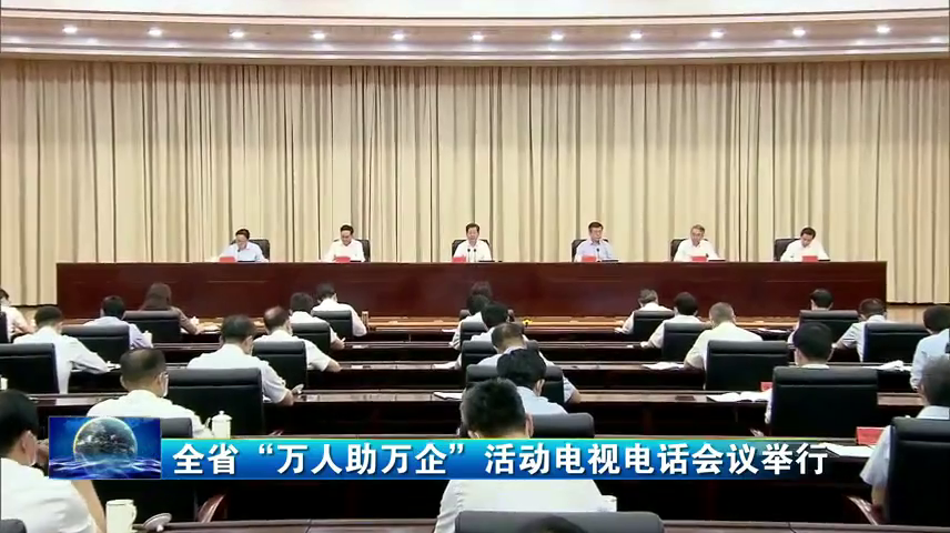 全省“万人助万企”活动 电视电话会议举行<br>楼阳生讲话<br>王凯作工作安排