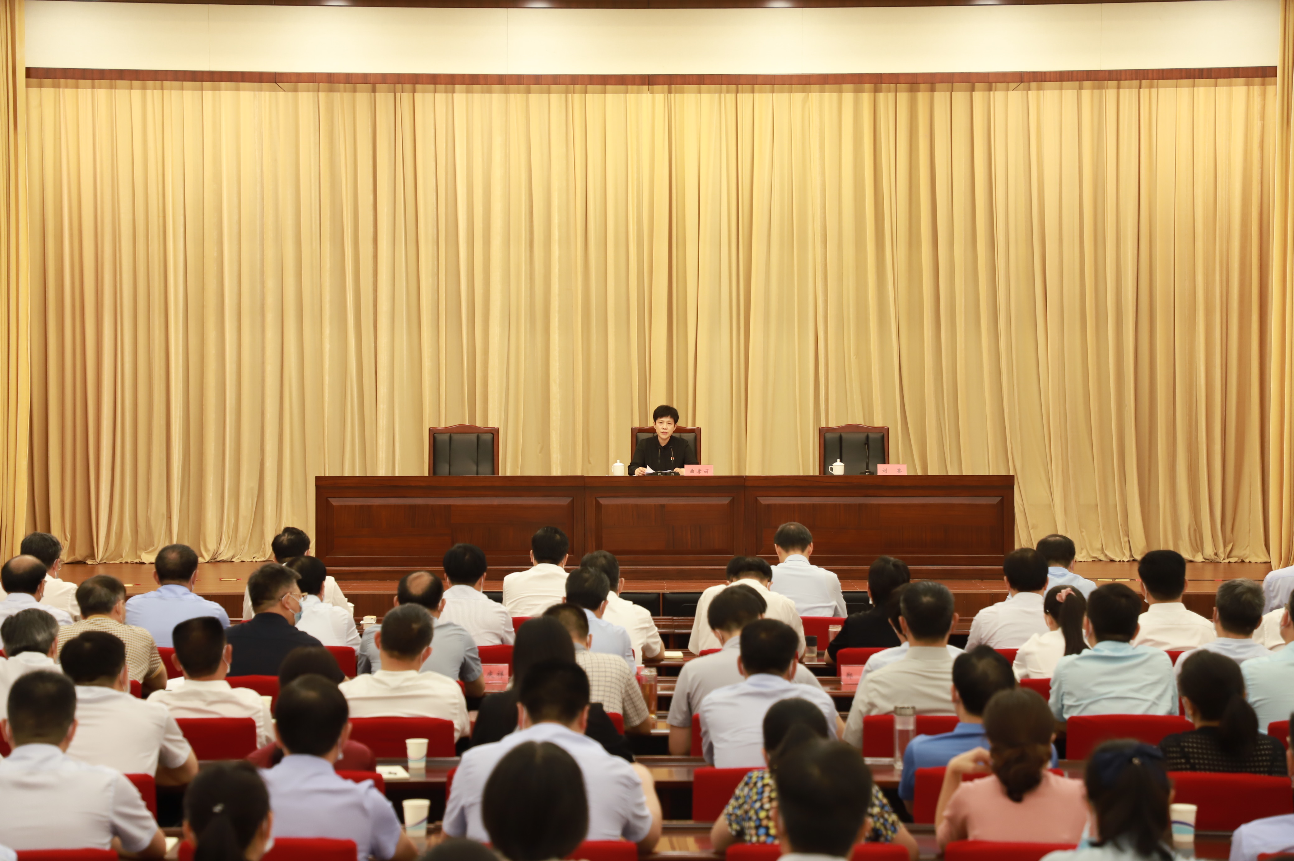 曲孝丽为河南省纪委监委机关党员干部讲授党史学习教育专题党课<br>从百年党史中汲取丰富营养奋进力量<br>推动新时代纪检监察工作高质量发展