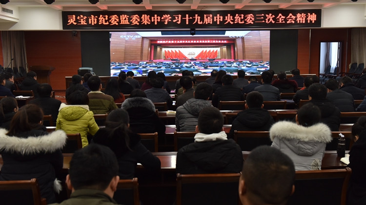 灵宝市：集中学习十九届中央纪委三次全会精神
